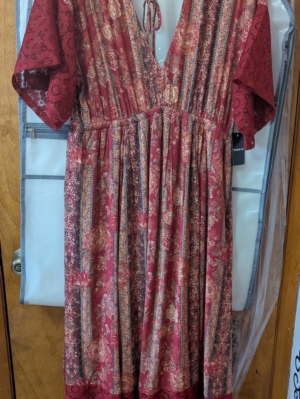 Torrid Festi Crochet Trim Maxi Dress - Picture 4 of 8